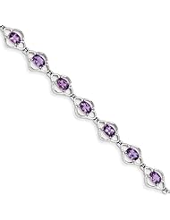 Sterling Silver Amethyst Bracelet, Best Quality Free Gift Box Satisfaction Guaranteed