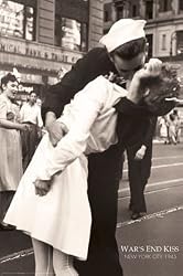 Nurse Kissing Sailor Wars End Kiss Photography Poster