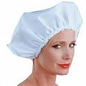 Betty Dain Satinette Sleep Cap Lace Trimmed