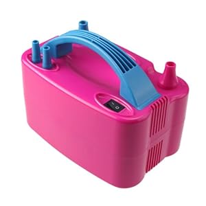 AGPtek® Portable Rose Red Two Nozzle High Power Air Blower Electric Balloon Inflator Pump For Party