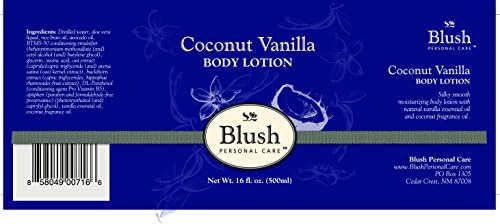 Luxury Bath & Spa Body Lotion & Moisturizer for Women - Coconut Vanilla - All Natural Ingredients & Scented with Pure Essential Oils for Theraputic Benefit - Large 16 Oz Size with Pump - Restores & Nourishes Your Skin or Your Money Back