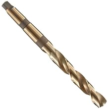Precision Twist 209CO Cobalt Steel Taper Shank Drill Bit, Gold Oxide Finish, Morse Taper Shank, Spiral Flute, 135 Degree Point Angle
