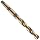 Precision Twist 209CO Cobalt Steel Taper Shank Drill Bit, Gold Oxide Finish, Morse Taper Shank, Spiral Flute, 135 Degree Point Angle