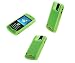 GREEN SILICONE SKIN CASE RUBBER COVER (Open Keypad) for BLACKBERRY 8100 PEARL - RETAIL PACKAGING