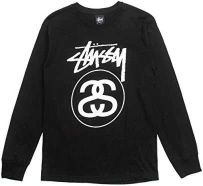 Stussy Mens Stock Link Long-Sleeve Shirt, Black, X-Large