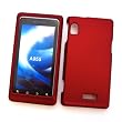 Motorola DROID 2 A955 (Verizon) Rubberized Snap On Protector Hard Case, Red