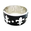 Zirconite Black Fleur de Lis Enamel Bracelet&nbsp;