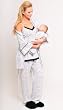 The Olian Contrast Nursing Pajama Set with Baby Gown