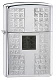 Zippo Greek Keyed High Polish Chrome Lighter