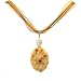 Necklace - N14 - Genuine Semi Precious Gemstone on Black Silky Satin Cord - Oval Shape ~ Morocco Agate
