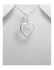 Heart Pendant Necklace In 92.5 Sterling Silver