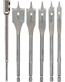 Bosch SB5005 Rapid Feed 6 Piece 3/8-Inch to 1-Inch Spade Drill Bit Assortment with 6-Inch Extension