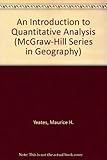 An introduction to quantitative analysis in human geography