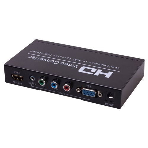 CE Compass PC VGA + Component Video Audio to TV HDMI HD 720P 1080P Up Scale Converter On Sale