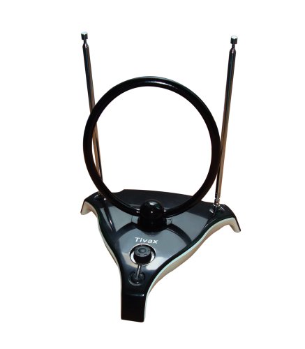 Tivax DT-01 Amplified Indoor Digital TV Antenna (Black)