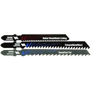 VERMONT AMERICAN 3 Piece Bosch Shank Jig Saw Blade Set by Vermont American