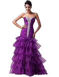 Strapless Acrylic Sweetheart Ruched Beaded Cocktail Prom Dress/Party Dress/Wedding Dress 