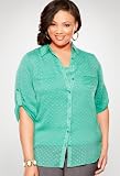 417Z3UIwk5L. SL160  Avenue Plus Size Dot Blouse with Cami