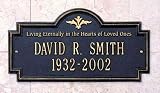 Memorial plaque - Arlington Living Eternally Two Line Arlington Living Eternally - Std Lawn 17 x 9