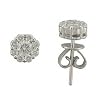 14k White Gold Diamond Stud Earrings