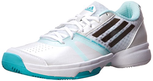 adidas Performance Women's Galaxy Allegra III Tennis Shoe, White/Flash Orange/Night Flash, 9.5 M US