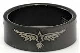 Blackline Bird Wings Design Stainless Steel Ring by BodyPUNKS (RBS-005)