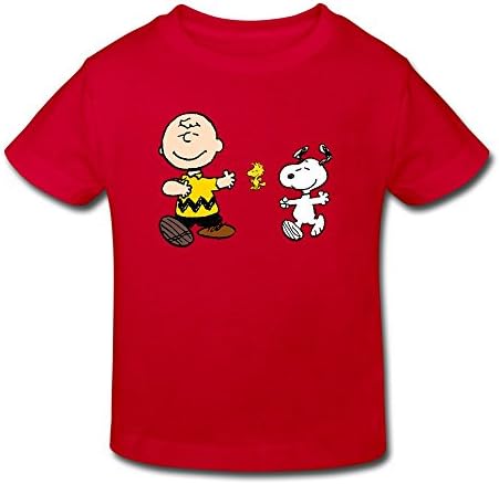 BOAO Baby Toddler Peanuts Snoopy And Charlie Brown Boys/Girls T-shirt Age 2-6 Red 3 Toddler
