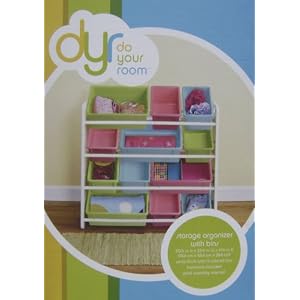 Storage Shelf with Solid Bins