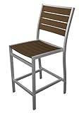 IMAGE OF Recycled European Outdoor Counter Dining Chair - Raw Sienna with Silver Frame