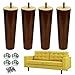 Furniture Leg Sofa Legs Wood 8 inch Midcentury Walnut Color Chair Legs Replacement 5/16 inch Bolt Set of 4