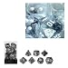 Chessex 27408 - Würfelset Nebula schwarz/weiß, 7 verschiedene Würfel