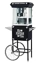 Black "Popcorn Time" 6 Ounce Antique Popcorn Machine and Cart