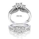 Three-Stone Diamond Engagement Ring 1ctw