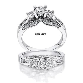 Three-Stone Diamond Engagement Ring 1ctw by 