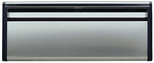 Brabantia 299186 Fall-Front Matte Stainless Steel Bread Box 18.25x7.5x10-in.