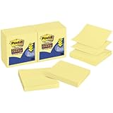 Post-it Super Sticky Pop-up Notes, 3 x 3-Inches, Canary Yellow, 12-Pads/Pack