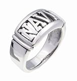 SilverBin Sterling Silver High Polish Cutout Navy Band Ring