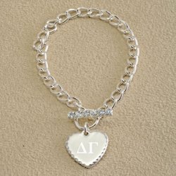 Greek Rhinestone Toggle Bracelet