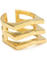 TomTom Jewelry "Future 70s" 18k Gold-Plated Chevron Mini Ring