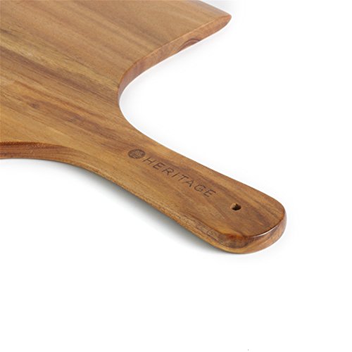 Heritage Acacia Wood Pizza Peel, luxury paddle for baking homemade