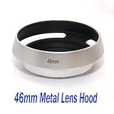 Buy EasyFoto 46mm Silver  Chrome Curved Vented Metal Lens hood for Leica, Contax... by EasyFoto