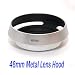 EasyFoto 46mm Silver/ Chrome Curved Vented Metal Lens hood for Leica, Contax Zeiss, Voigtlander Lens