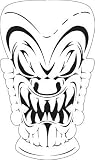 TIKI 1-FACE/GOD AIRBRUSH STENCIL-AIR BRUSH TEMPLATE-ART