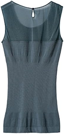 Cnhw Women's Thin Elastic Mesh Seamless Sleeveless Shapewear top Render Vest Jasper F