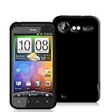 Black TPU Candy Rubber Flexi Skin Case Cover for HTC Droid Incredible 2 635 ....