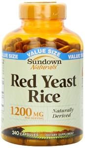 Sundown Naturals Red Yeast Rice 1200 Mg Capsules Value Size, 240 Count