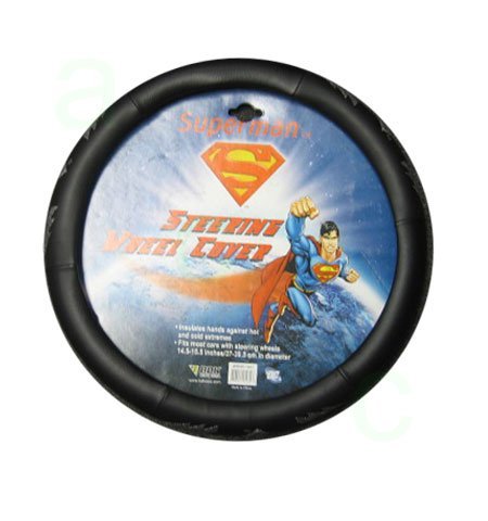  Comfort Grip Steering Wheel Cover - Superman with Lightning Bolt in Silver