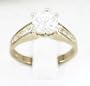 Cubic Zirconia CZ One Carat Center Engagement Ring - Size 5.0 - JewelryWeb