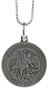 Sterling Silver St. Michael Medal Antiqued Finish 11/16 in. (18mm) Round.
