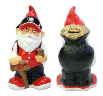 Georgia Bulldogs Garden Gnome Coin Bank